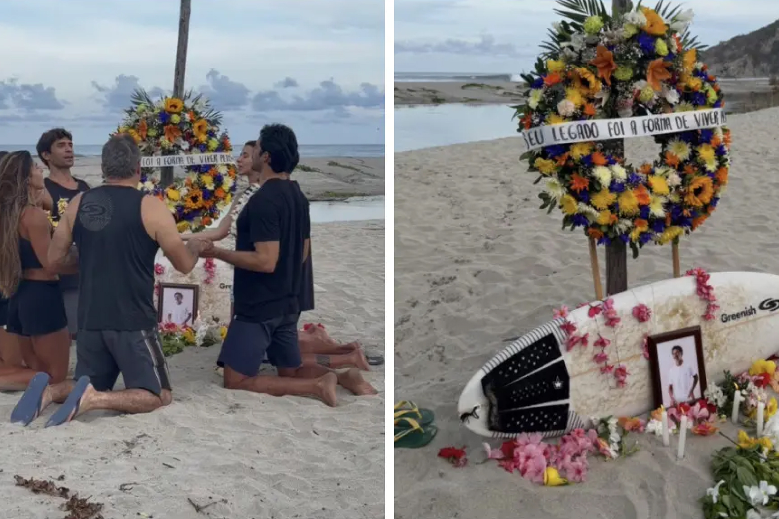 Petrônio Tavares é homenageado em cerimônia à beira-mar no México após morte durante surfe