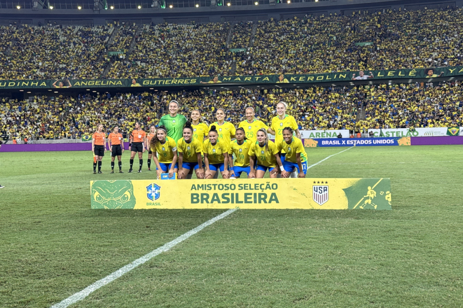 Com 55 mil torcedores, Brasil x EUA no Castelão é o maior público do futebol feminino no Nordeste