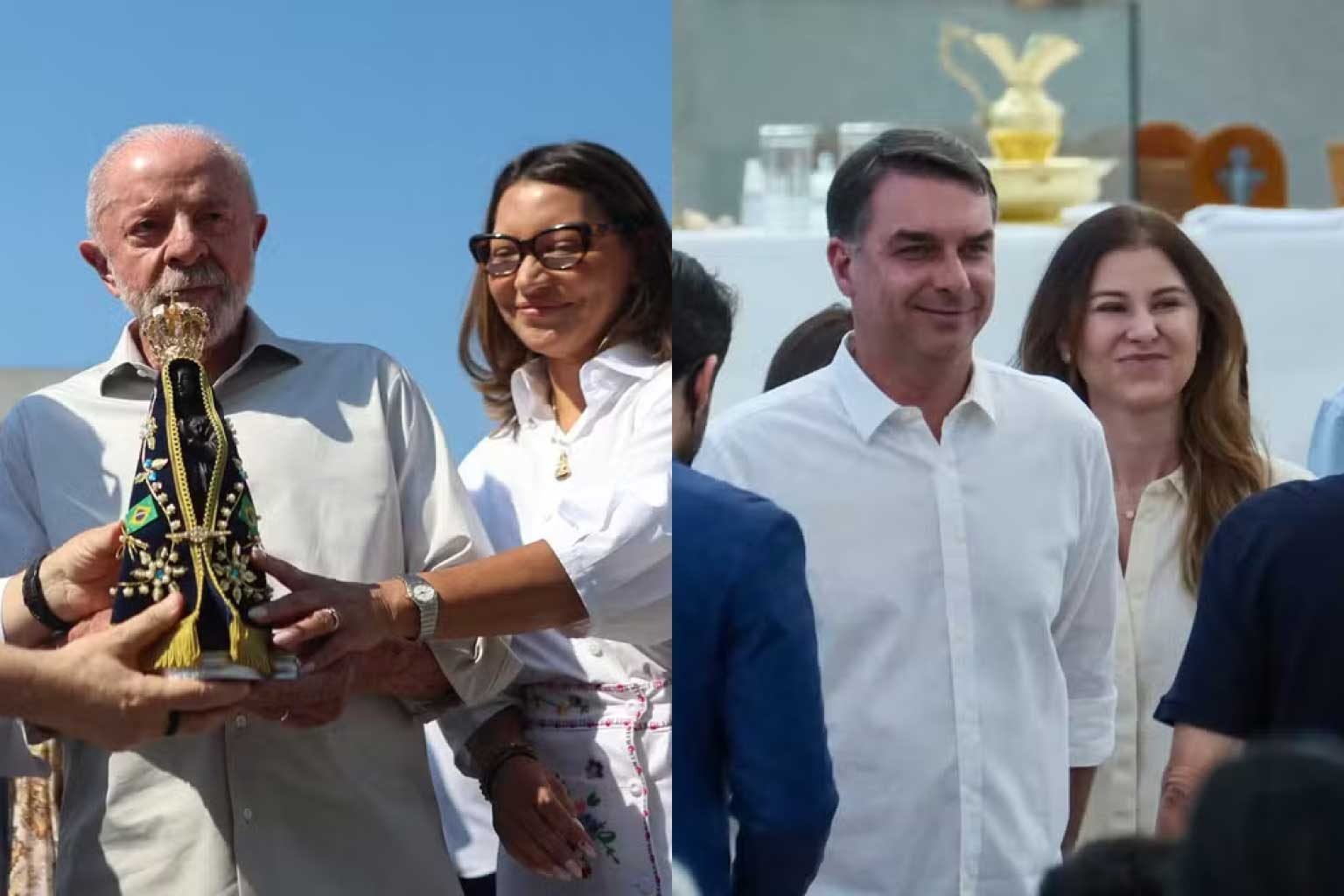 Lula e Flávio vão a missas no Dia de Nossa Senhora Aparecida