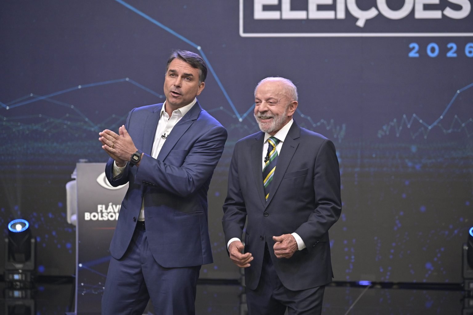Flávio e Lula fizeram na Band o primeiro debate do 2º turno