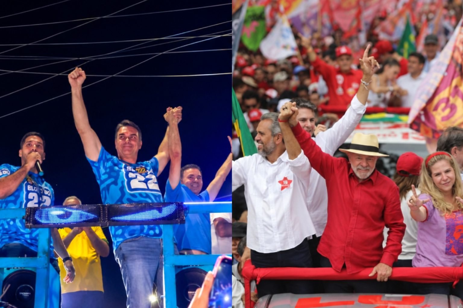 Flávio faz adesivaço em Fortaleza; Justiça muda local de ato pró-Lula